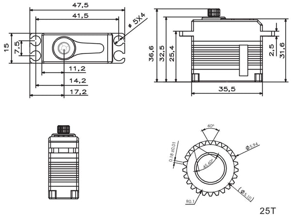 KST DIGITAL SERVO CORELESS MOTOR   X15-1208 V8.0