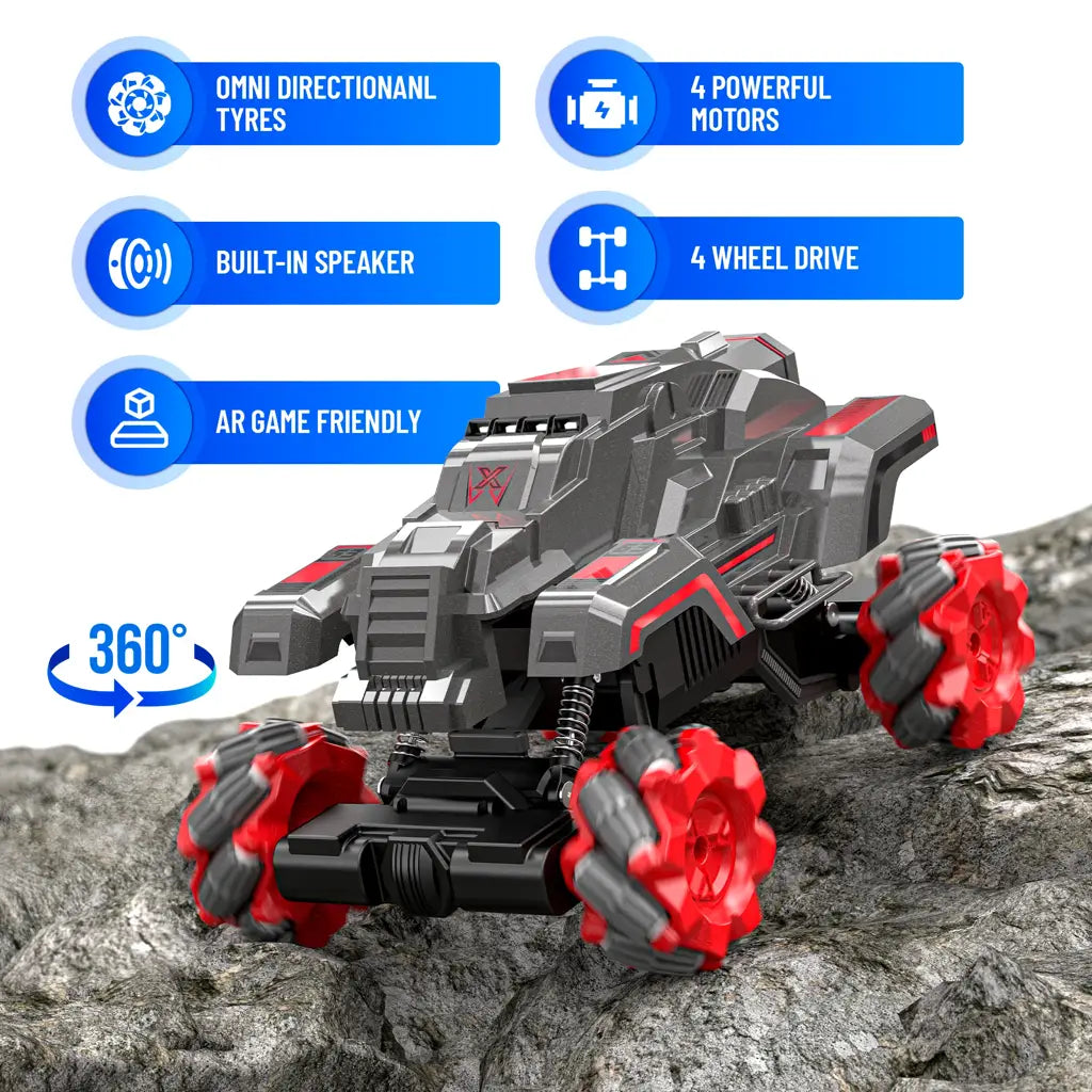 MIRANA DRIFTER 360 ROTATING MUSICAL TOY CAR, SCALE 1:20 1.5* HIGH SPEED BOOST, 2000 MAH C-TYPE USB RACHARGEABLE BATTERY (GREY)