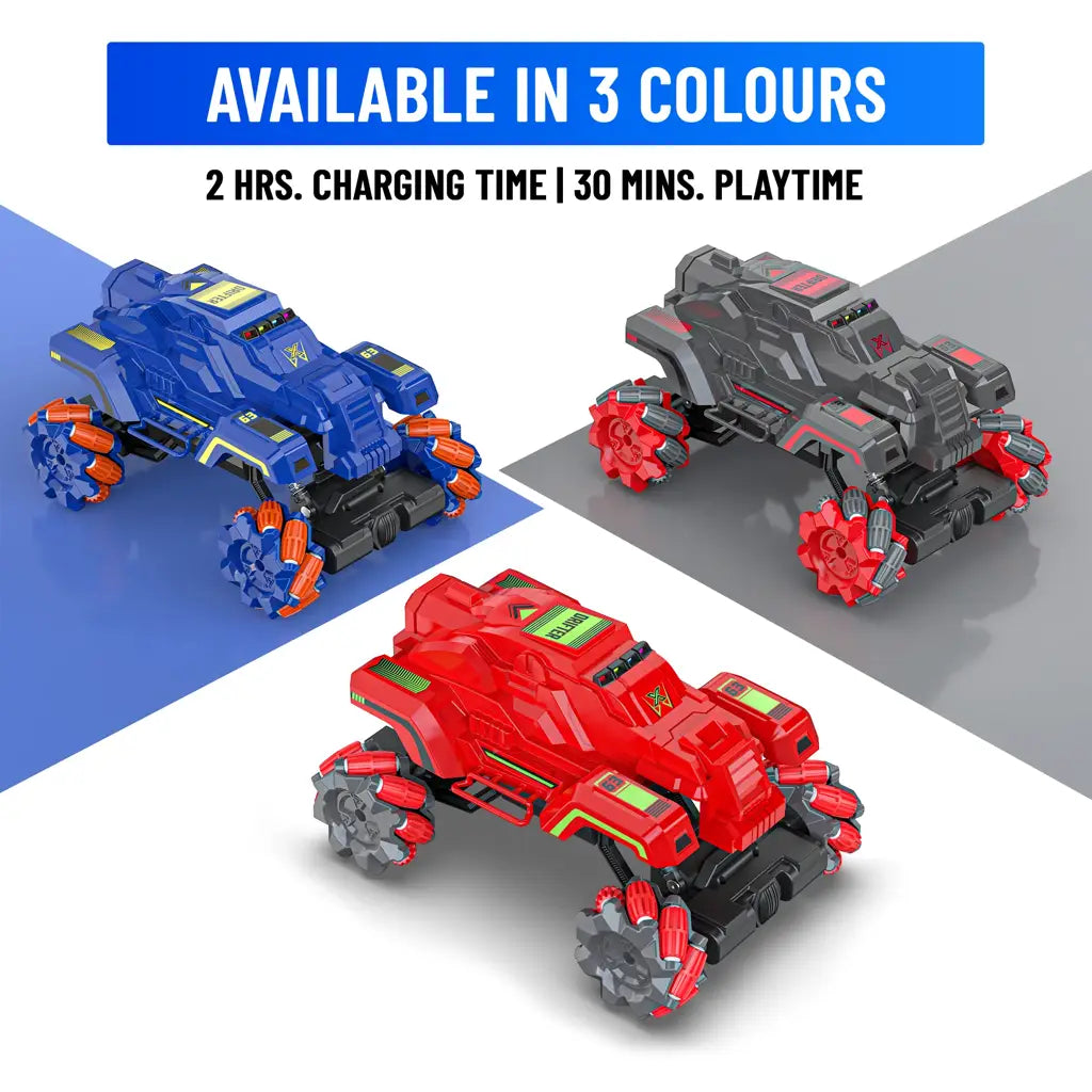 MIRANA DRIFTER 360 ROTATING MUSICAL TOY CAR, SCALE 1:20 1.5* HIGH SPEED BOOST, 2000 MAH C-TYPE USB RACHARGEABLE BATTERY (RED)