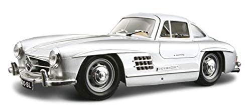 BBURAGO MERCEDES BENZ 300 SL (1954) 1:64 SCALE DIECAST CAR (WHITE)