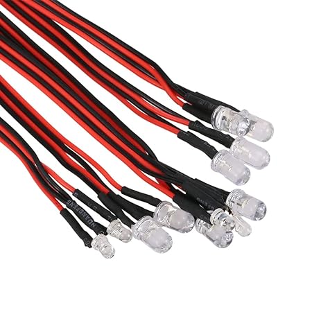 LED LIGHTS 12 NOS WITH BRAKE SIMULATION FLASHING LIGHTS FOR RC CAR 1/10