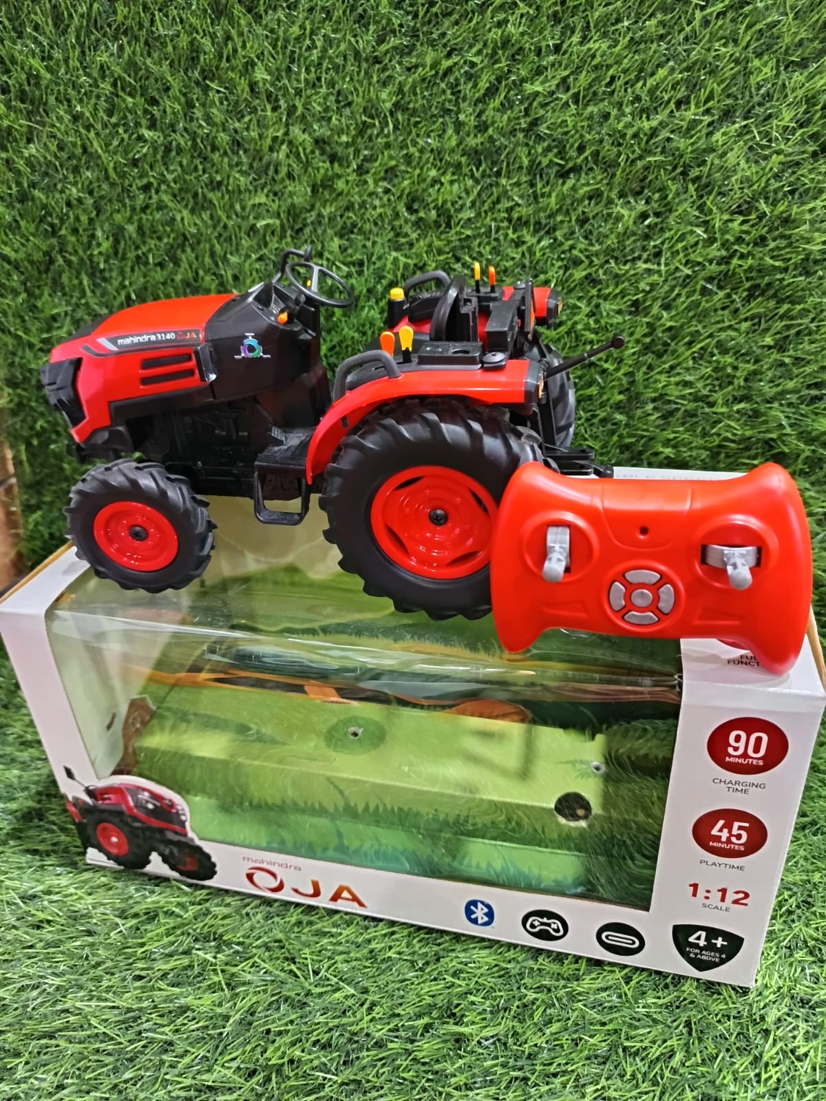 MIRANA MAHINDRA OJA 1:12 UNIVERSAL TRACTOR TOY WITH BLUETOOTH BL PACK- RED