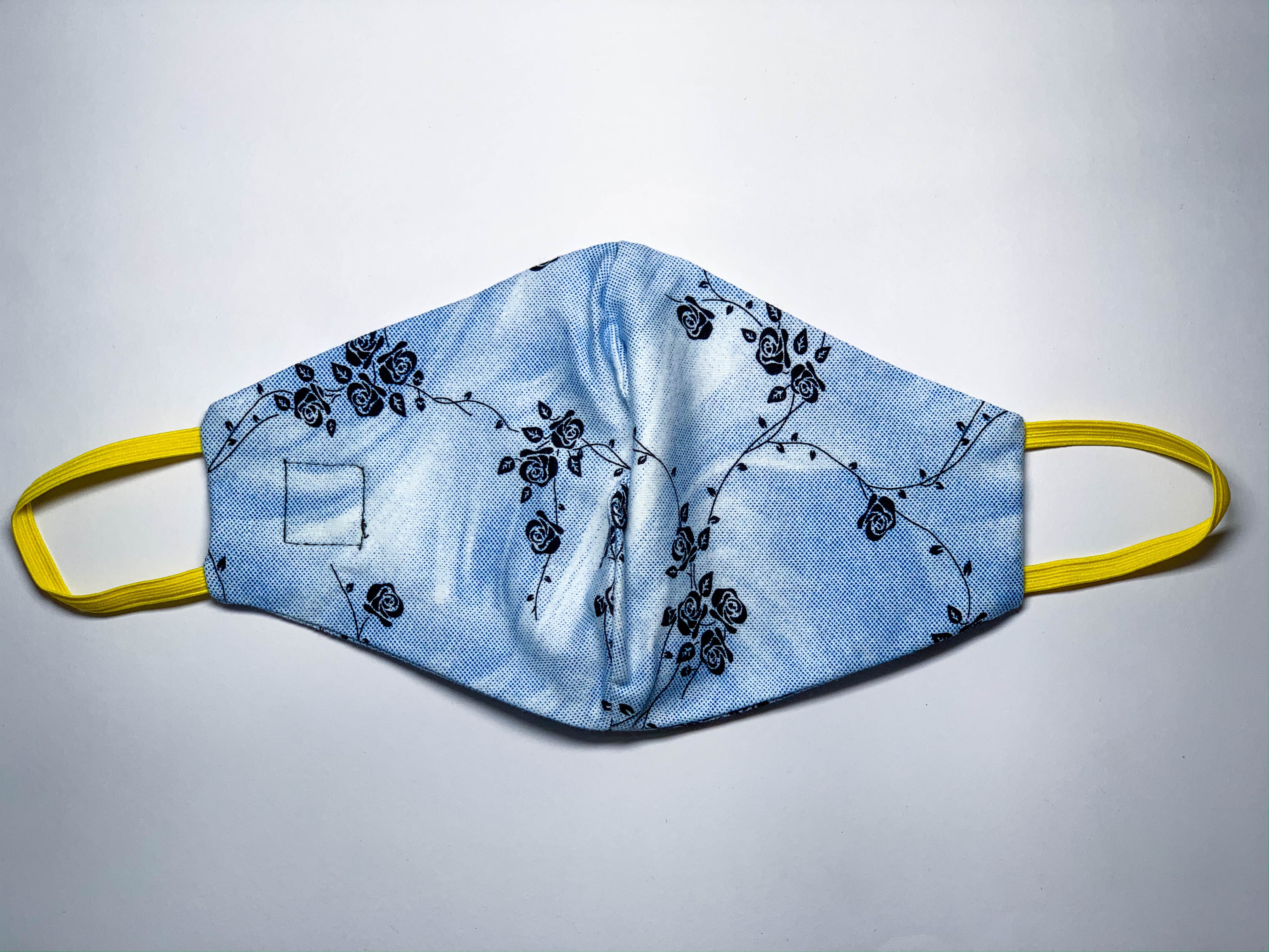 Face mask Blue Rose Small,Medium,Large