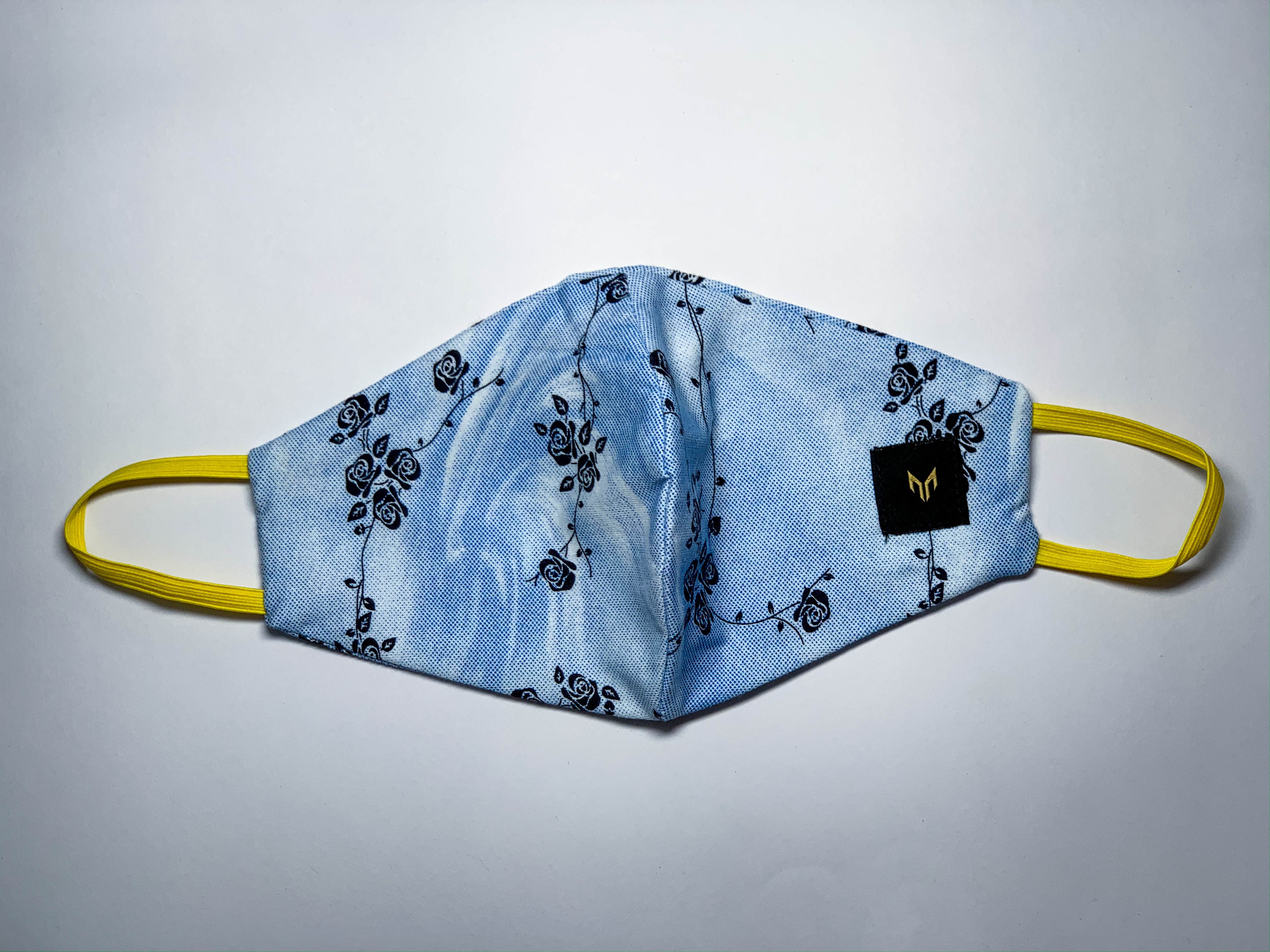 Face mask Blue Rose Small,Medium,Large
