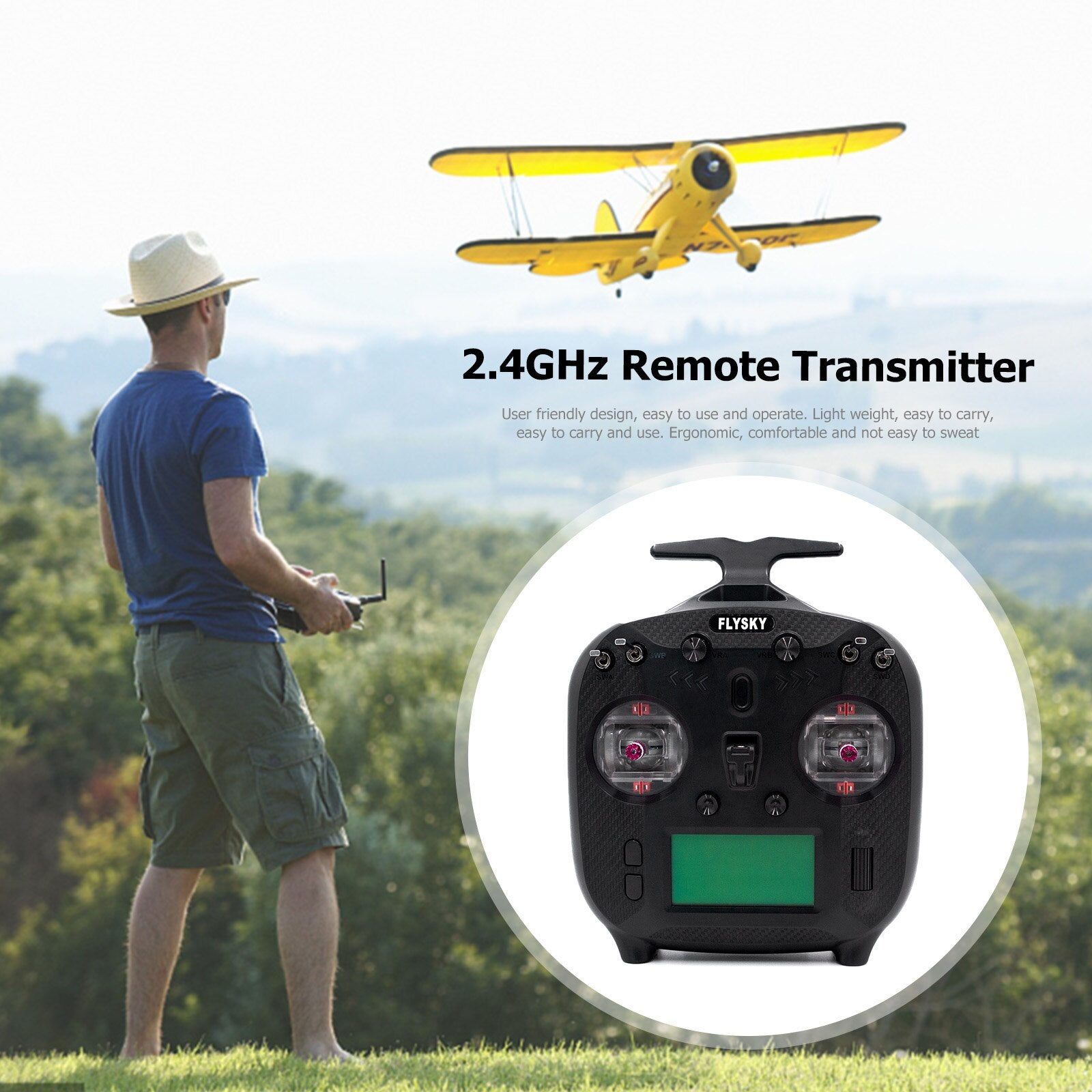 FlySky FS-ST8 2.4 GHz ANT Transmitter with FS-SR8 receiver (Upgraded Version)