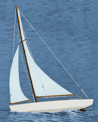DUMAS ACE SLOOP STATIC WOODEN BOAT-STATIC