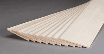 BALSA SHEET 2.5MM (2.5X100x1000mm) PACK OF 5PC