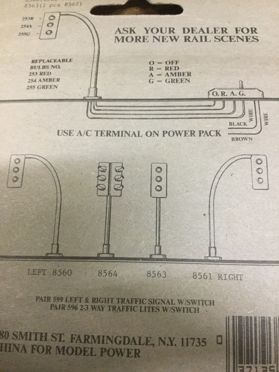 N SCALE TRAFFIC LIGHTS NO.8560
