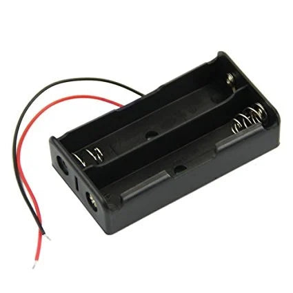Black Plastic Storage Box Case Holder For Battery 2 x 18650 Cell Box, without cover