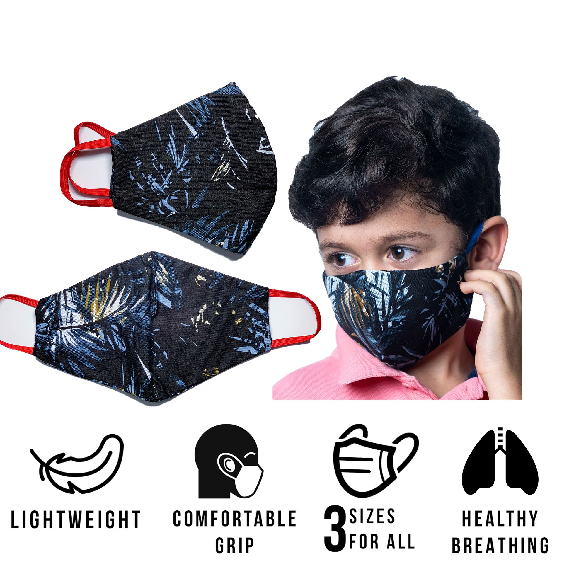 Face mask Forest Black Medium,large ,Small