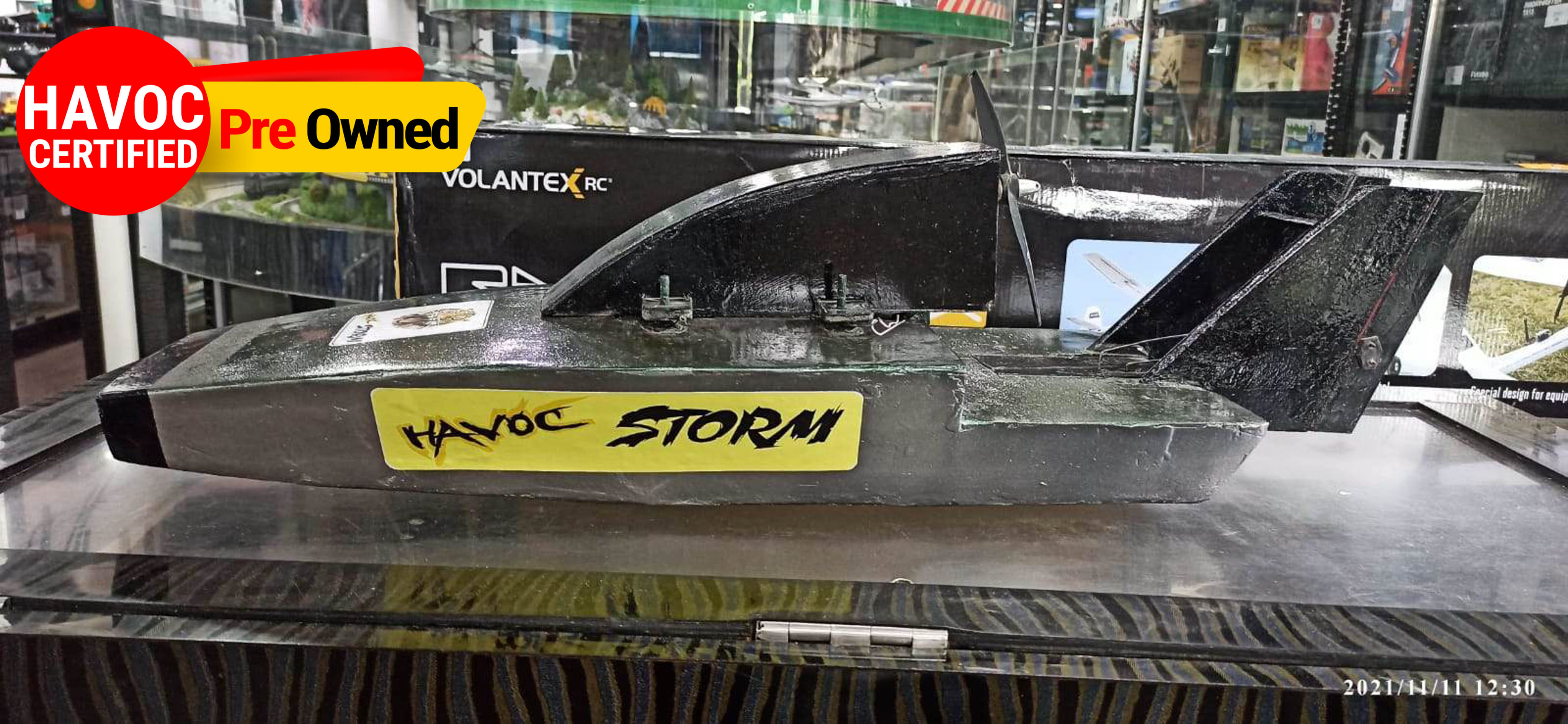 HAVOC STORM RC BOAT BE07 DARK GREEN (QUALITY PRE OWNED)