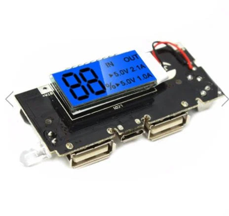 Mobile Power Boost DIY 18650 Lithium Battery Digital Dual USB